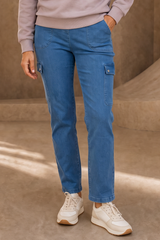 Combat Style Denim Trousers