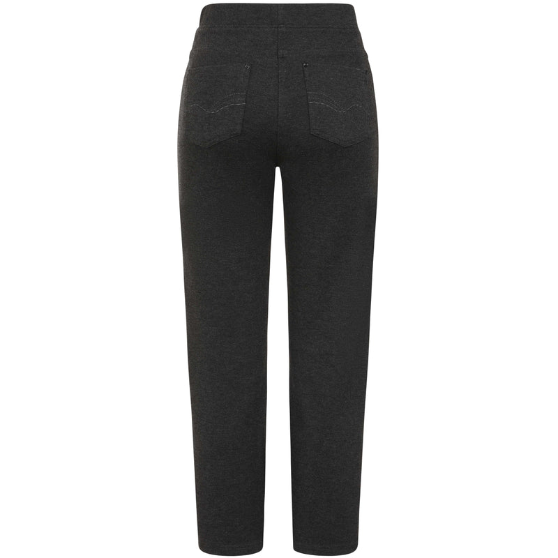 Jean Style Ponte Stretch Trouser Dark Charcoal