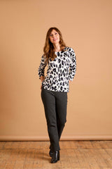 Jean Style Ponte Stretch Trouser Dark Charcoal