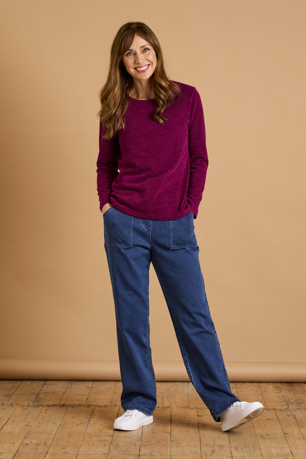 Soft Stretch Denim Trouser Denim