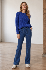 Soft Stretch Denim Trousers