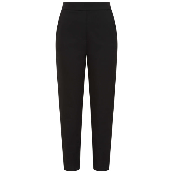 Bengaline Tapered Leg Trousers Black