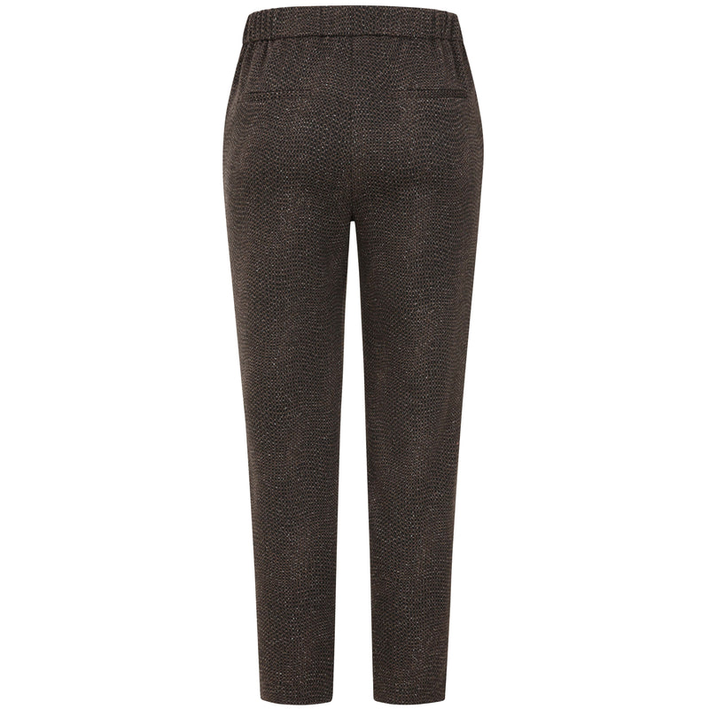 All Over Pattern Ponte Joggers Brown
