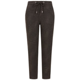 All Over Pattern Ponte Joggers Brown