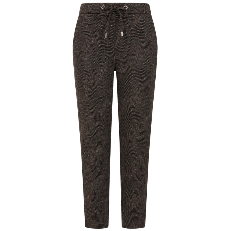 All Over Pattern Ponte Joggers Brown