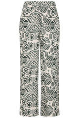 Wide Leg Aztec Print Trousers