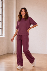 Wide Leg Jersey Trousers