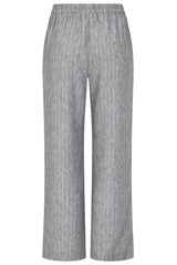 Metallic Stripe Linen-Look Trousers