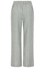 Thin Striped Linen-Look Trousers