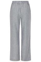 Thin Striped Linen Look Trousers
