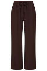 Wide Leg Crinkle Trousers