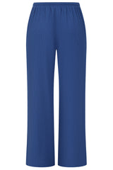 Wide Leg Crinkle Trousers