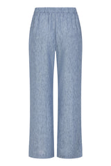 Plain Linen-Look Trousers