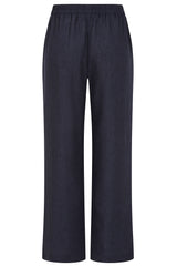 Plain Linen-Look Trousers