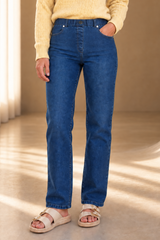 Straight Leg Denim Trousers