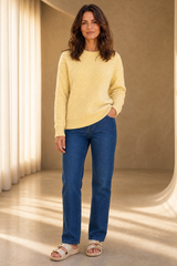 Straight Leg Denim Trousers