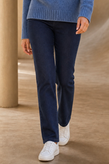 Straight Leg Denim Trousers