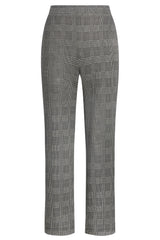 Check Ponte Trousers With Pocket Detail
