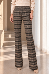 Check Pattern Ponte Trousers
