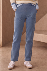 Striped Denim Trousers