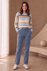 Striped Denim Trousers