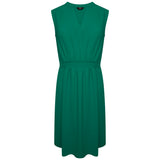 Tie Waist Sleeveless Midi Dress Emerald