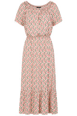 Printed Off The Shoulder Dress