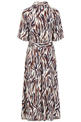 Maxi Animal Print Shirt Dress