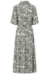 Maxi Aztec Print Shirt Dress