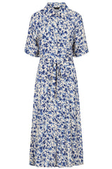 Maxi Floral Print Shirt Dress