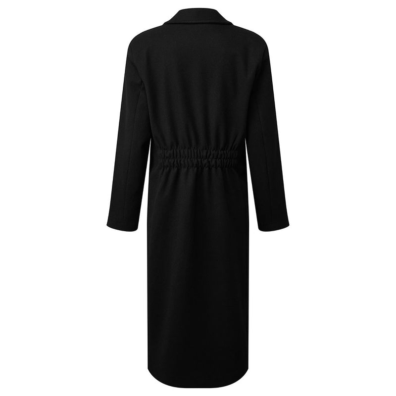 Longline Single Breasted Classic Coat Black