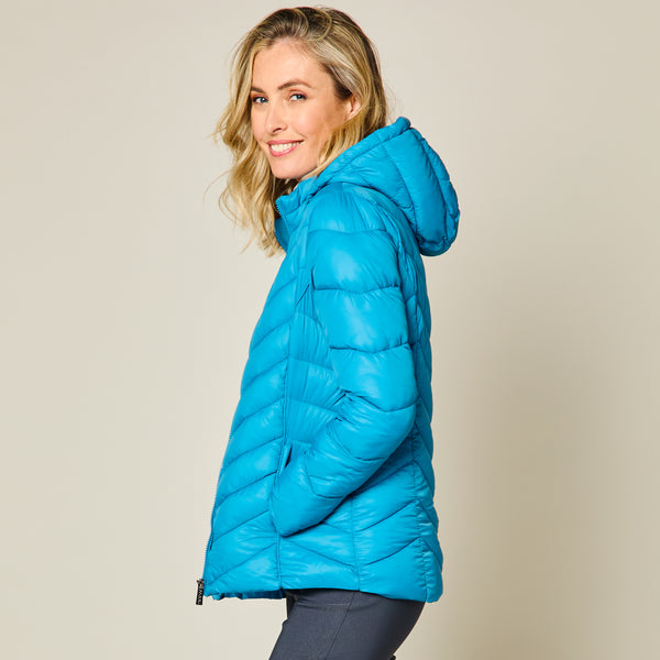 Packaway Quilted Jacket Teal