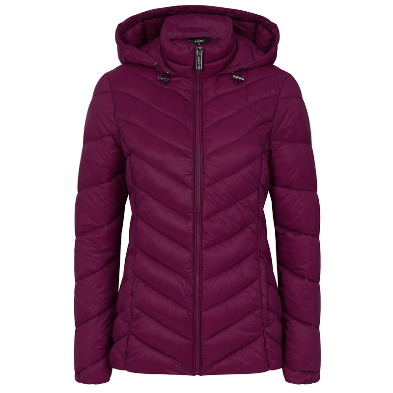 Packaway Quilted Jacket Berry