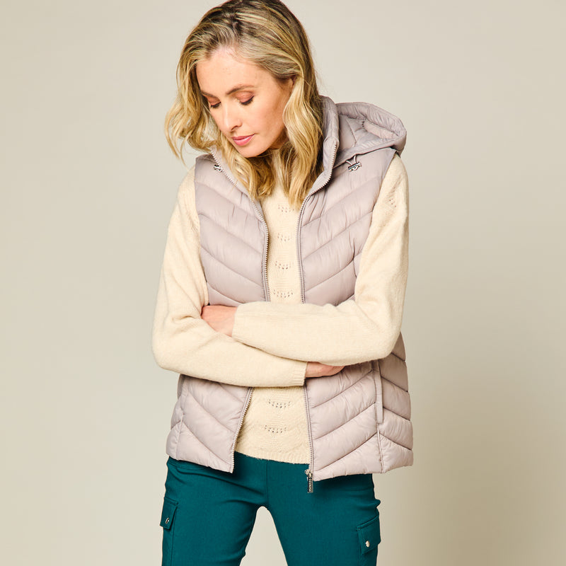 Packaway Quilted Gilet Mink