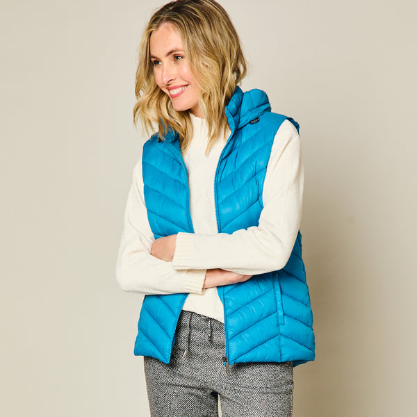 Packaway Quilted Gilet Teal