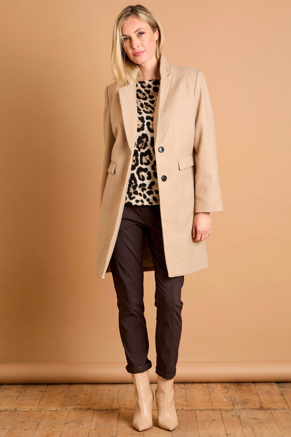 Single Breasted Revere Collar Coat