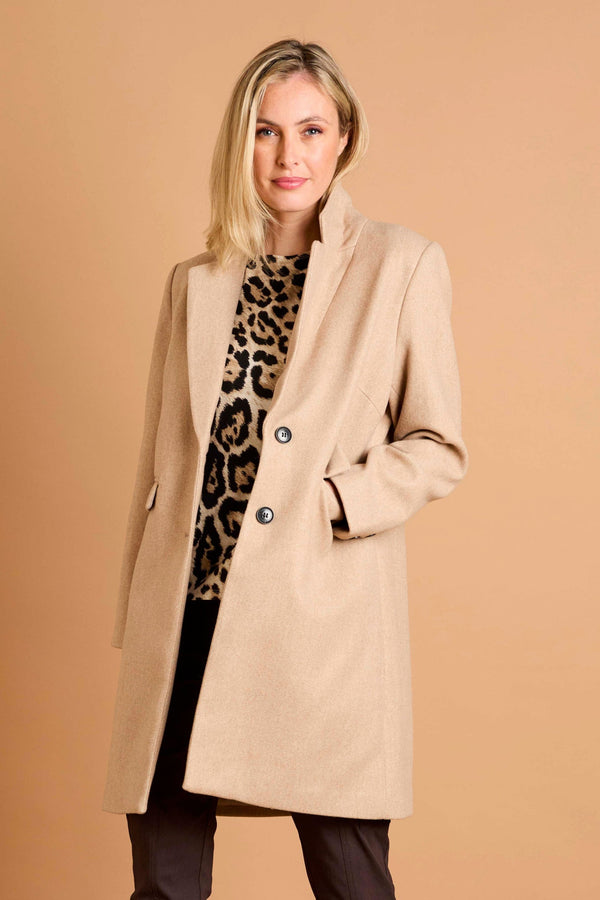 Single Breasted Revere Collar Coat