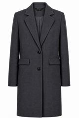 Single Breasted Revere Collar Coat
