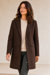 Single Breasted Revere Collar Coat