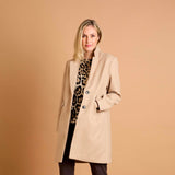 Single Breasted Revere Collar Coat Camel