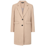 Single Breasted Revere Collar Coat Camel