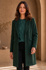 Single Breasted Revere Collar Coat