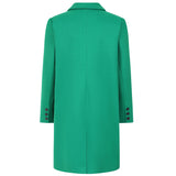 Single Breasted Revere Collar Coat Green