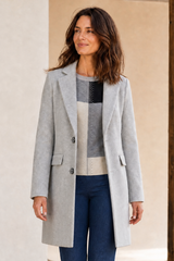 Single Breasted Revere Collar Coat