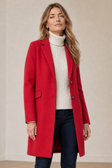 Single Breasted Revere Collar Coat