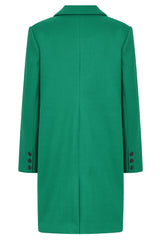 Single Breasted Revere Collar Coat Green