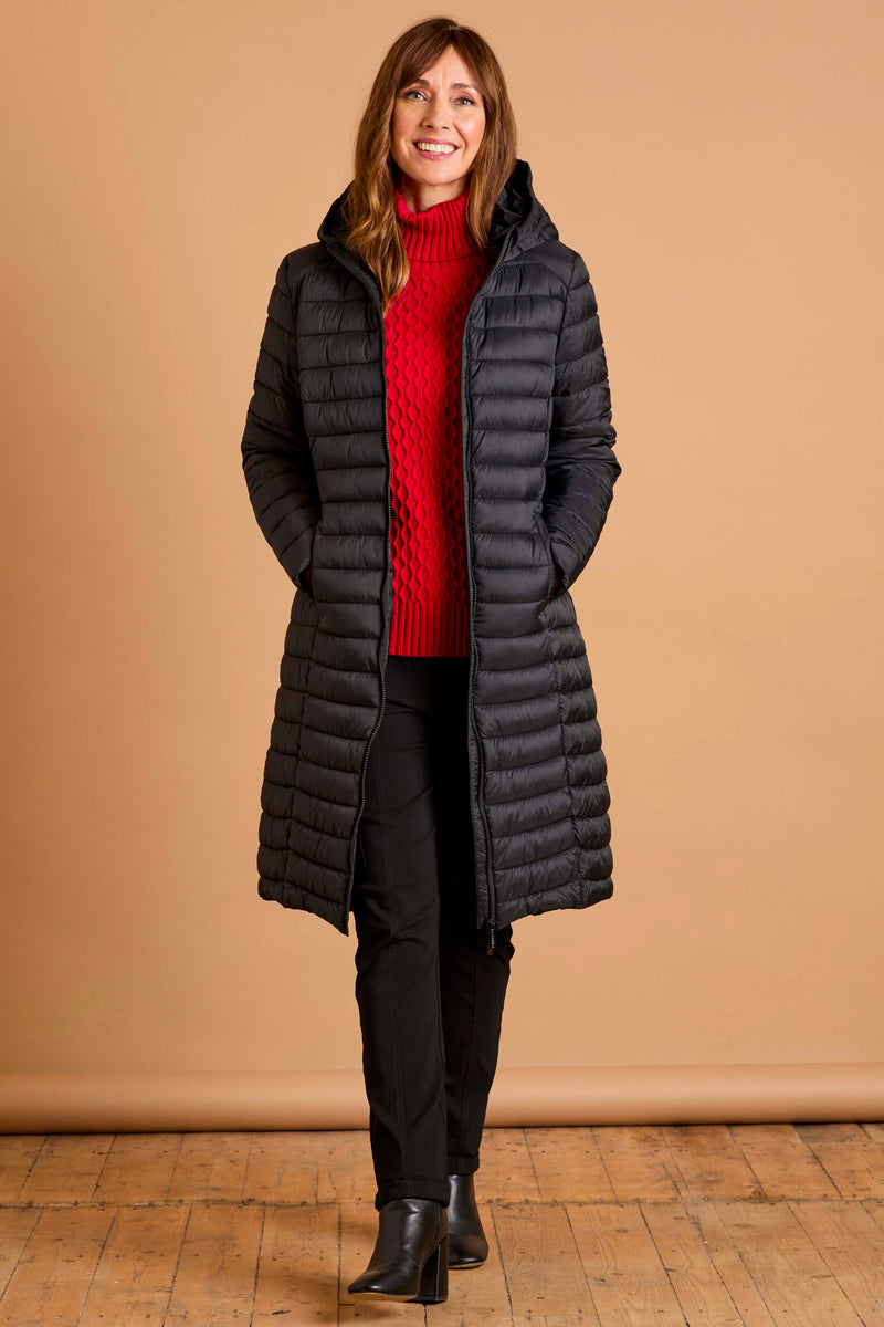 Longline Lightweight Quilted Coat