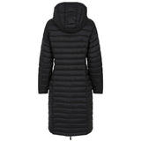 Longline Lightweight Quilted Coat Black