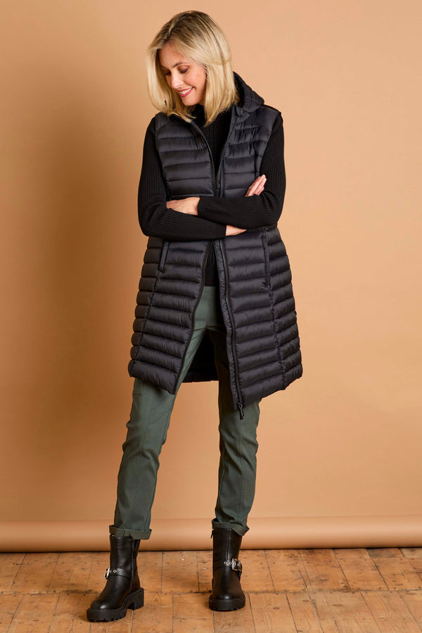 Longline Lightweight Quilted Gilet