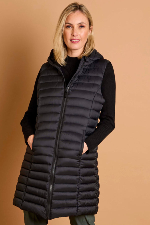 Longline Lightweight Quilted Gilet